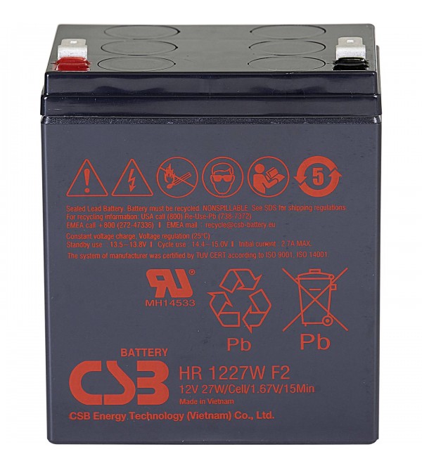 Acumulator CSB HR1227WF2 VRLA 12V 6.5Ah 27W 15min